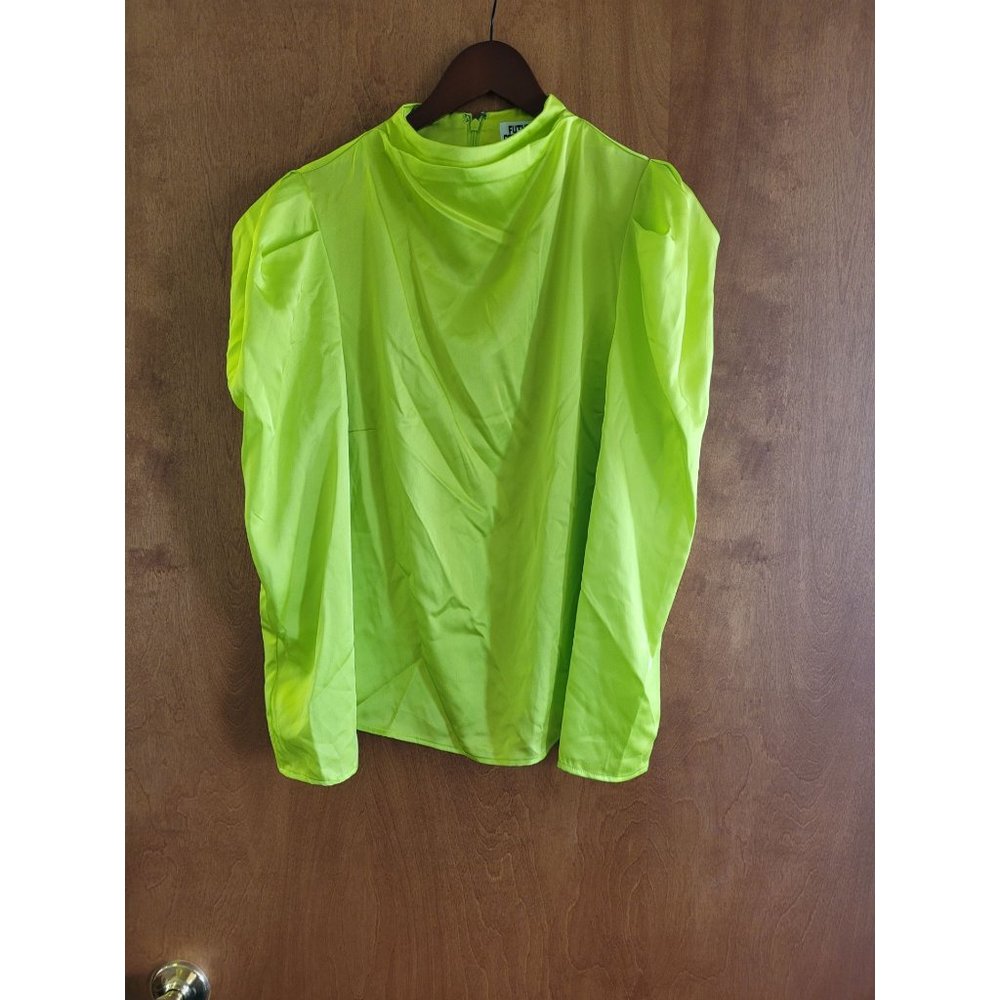 Women's Long Sleeve Blouse - Future Collective with Kahl Neon Size M - Picture 3 of 7
